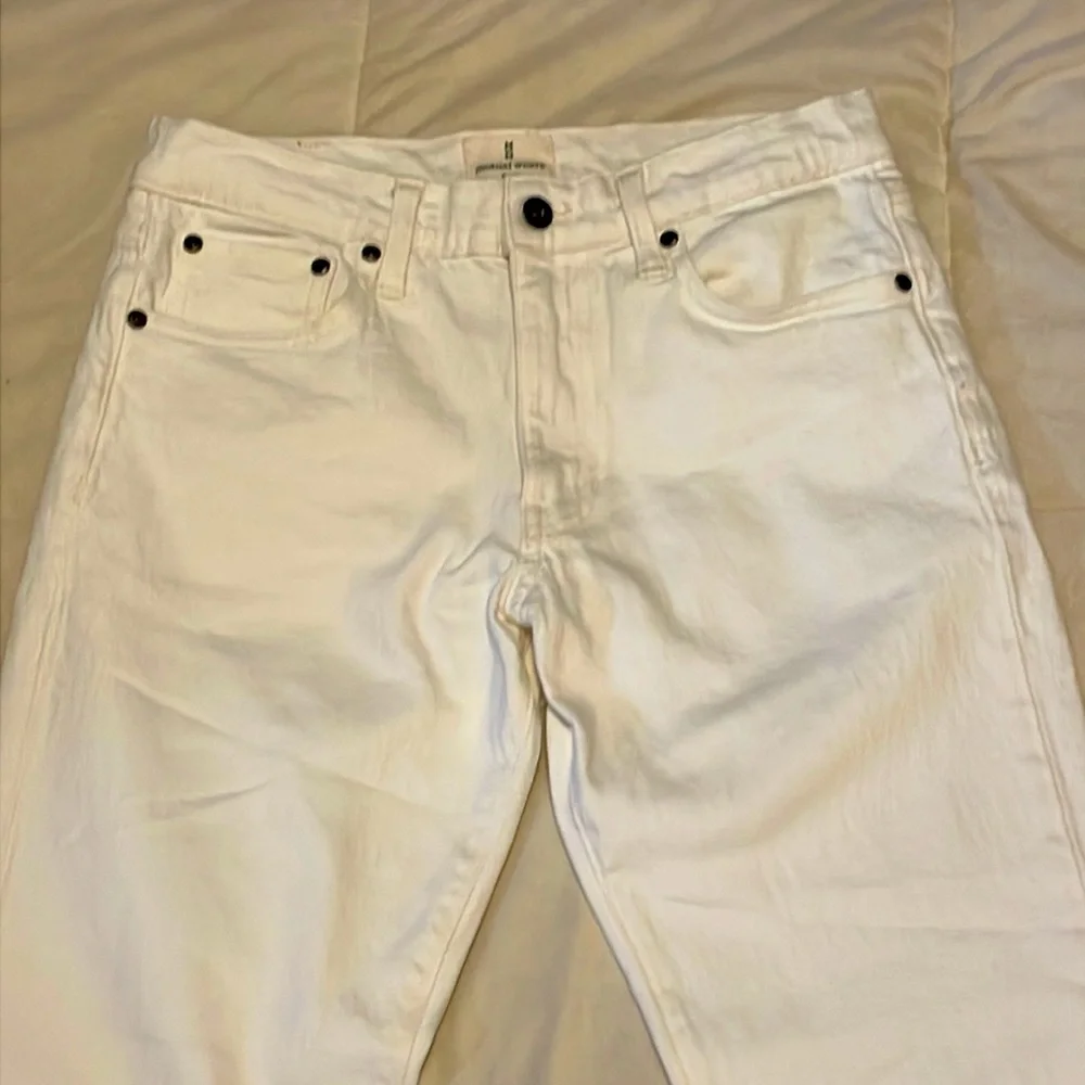 NWOT Slim Cut White/Ivory Denim Pants - Picture 2 of 6